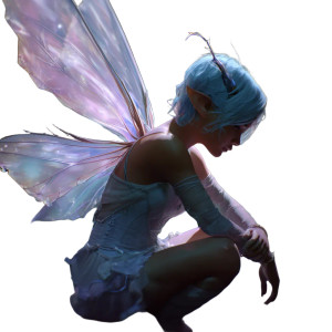 Feywild Water Pixie Vinyl Car Decal Sticker – Waterproof & UV-Resistant 8"