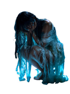 Ethereal Weeping Figure Vinyl Car Decal Sticker – Waterproof & UV-Resistant 8"