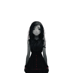 Gothic Anime Girl V27 Vinyl Car Decal Sticker – Waterproof & UV-Resistant 8"