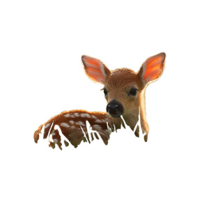 Baby Fawn Meadow Vinyl Car Decal Sticker – Waterproof & UV-Resistant 8" Baby Fawn Meadow Vinyl Car Decal Sticker – Waterproof & UV-Resistant 8"