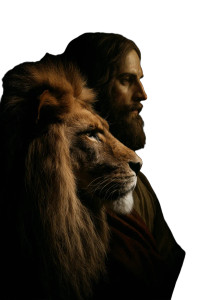 Lion And Jesus Vinyl Car Decal Sticker – Waterproof & UV-Resistant 8"