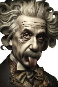 Schizophrenic Einstein Vinyl Car Decal Sticker – Waterproof & UV-Resistant 8"