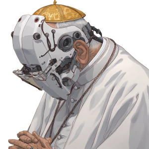 Anime Pope Vinyl Car Decal Sticker – Waterproof & UV-Resistant 8"