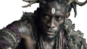 Majestic Afrofuturist Divinity Vinyl Car Decal Sticker – Waterproof & UV-Resistant 8"