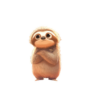 Tired Sloth Vinyl Car Decal Sticker – Waterproof & UV-Resistant 8"