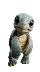 Baby Turtle Creature Vinyl Car Decal Sticker – Waterproof & UV-Resistant 8"