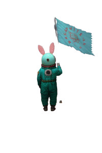 Bunny Astronaut Vinyl Car Decal Sticker – Waterproof & UV-Resistant 8" Bunny Astronaut Vinyl Car Decal Sticker – Waterproof & UV-Resistant 8"
