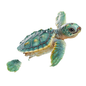 Baby Sea Turtle Vinyl Car Decal Sticker – Waterproof & UV-Resistant 8" Baby Sea Turtle Vinyl Car Decal Sticker – Waterproof & UV-Resistant 8"