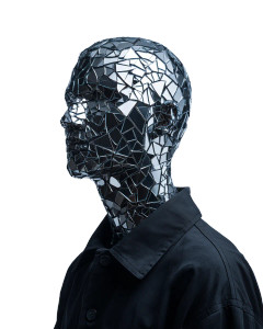 Mirror Fragment Human Vinyl Car Decal Sticker – Waterproof & UV-Resistant 8"