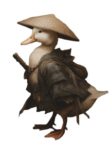 Stylized Duck V2 Vinyl Car Decal Sticker – Waterproof & UV-Resistant 8"