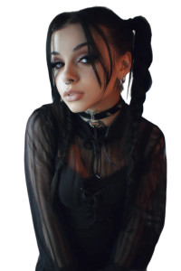 Goth Girlfriend V3 Vinyl Car Decal Sticker – Waterproof & UV-Resistant 8"