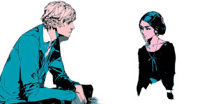 Stylised Tea Time Vinyl Car Decal Sticker – Waterproof & UV-Resistant 8"