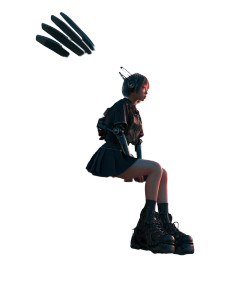 Punk Goth Student Vinyl Car Decal Sticker – Waterproof & UV-Resistant 8"