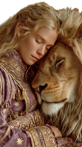 Sleeping Beauty & Lion Vinyl Car Decal Sticker – Waterproof & UV-Resistant 8"