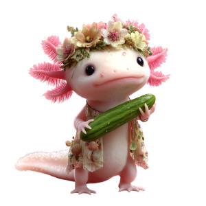 Bohemian Axolotl Vinyl Car Decal Sticker – Waterproof & UV-Resistant 8"