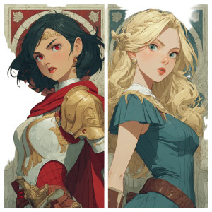 Regal Warrior & Elf Vinyl Car Decal Sticker – Waterproof & UV-Resistant 8"