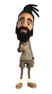 Pixar-Style African Character Vinyl Car Decal Sticker – Waterproof & UV-Resistant 8"