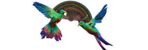 Luminous Quetzal Birds Vinyl Car Decal Sticker – Waterproof & UV-Resistant 8"