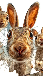 Adorable Rabbits Group V7 Vinyl Car Decal Sticker – Waterproof & UV-Resistant 8"