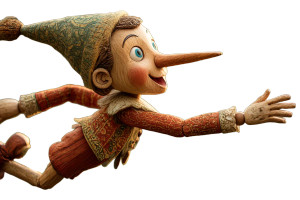 Joyful Wooden Puppet Vinyl Car Decal Sticker – Waterproof & UV-Resistant 8"