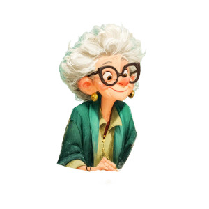 Happy Old Lady V2 Vinyl Car Decal Sticker – Waterproof & UV-Resistant 8" Happy Old Lady V2 Vinyl Car Decal Sticker – Waterproof & UV-Resistant 8"