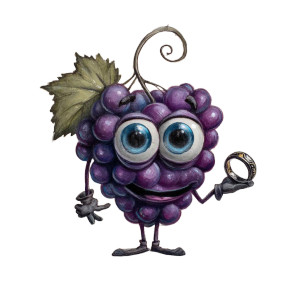 Grapy The Grape Vinyl Car Decal Sticker – Waterproof & UV-Resistant 8"