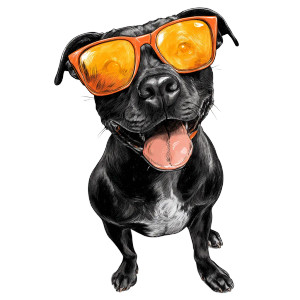 Stylish Staffy Vinyl Car Decal Sticker – Waterproof & UV-Resistant 8"