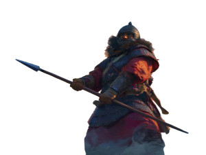 Mongolian Khan Warrior V2 Vinyl Car Decal Sticker – Waterproof & UV-Resistant 8"