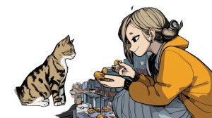 Woman Sharing Snack Vinyl Car Decal Sticker – Waterproof & UV-Resistant 8" Woman Sharing Snack Vinyl Car Decal Sticker – Waterproof & UV-Resistant 8"