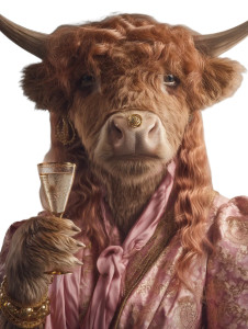 Stylish Highland Cow Vinyl Car Decal Sticker – Waterproof & UV-Resistant 8"