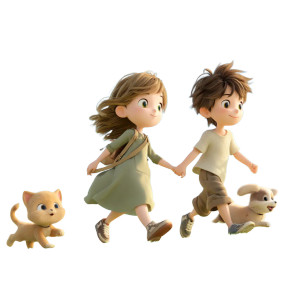 Joyful Walk With Pets Vinyl Car Decal Sticker – Waterproof & UV-Resistant 8"