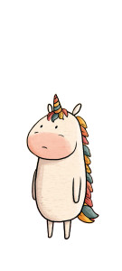 Cartoon Unicorn V3 Vinyl Car Decal Sticker – Waterproof & UV-Resistant 8"