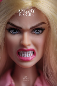 Angry Barbie Vinyl Car Decal Sticker – Waterproof & UV-Resistant 8"