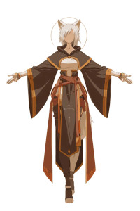 Anthropomorphic Fox Monk Vinyl Car Decal Sticker – Waterproof & UV-Resistant 8"