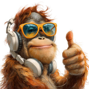 Funky Orangutan V2 Vinyl Car Decal Sticker – Waterproof & UV-Resistant 8" Funky Orangutan V2 Vinyl Car Decal Sticker – Waterproof & UV-Resistant 8"