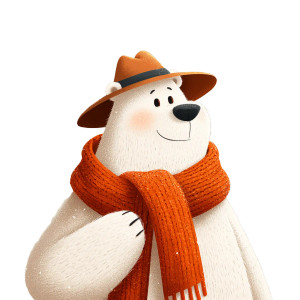 Chubby Polar Bear V2 Vinyl Car Decal Sticker – Waterproof & UV-Resistant 8"