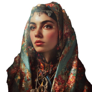 Iranian Fantasy Portrait Vinyl Car Decal Sticker – Waterproof & UV-Resistant 8" Iranian Fantasy Portrait Vinyl Car Decal Sticker – Waterproof & UV-Resistant 8"
