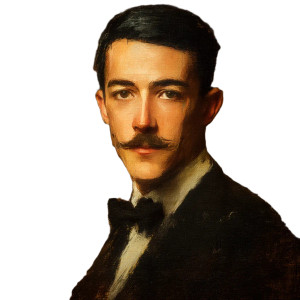 Dapper 1920S Man Vinyl Car Decal Sticker – Waterproof & UV-Resistant 8"