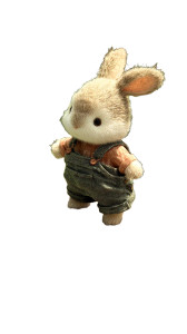 Baby Bunny Adventure Vinyl Car Decal Sticker – Waterproof & UV-Resistant 8"