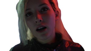 Cyberpunk Blonde Woman V2 Vinyl Car Decal Sticker – Waterproof & UV-Resistant 8"