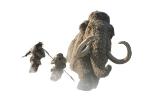 Prehistoric Mammoth Hunt Vinyl Car Decal Sticker – Waterproof & UV-Resistant 8"