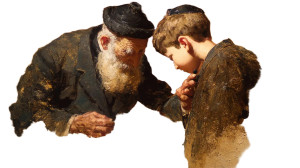 Rabbi And Student Vinyl Car Decal Sticker – Waterproof & UV-Resistant 8"