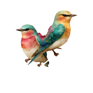 Colorful Watercolor Bird Vinyl Car Decal Sticker – Waterproof & UV-Resistant 8"