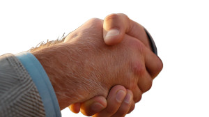 Entrepreneur Handshake Vinyl Car Decal Sticker – Waterproof & UV-Resistant 8"