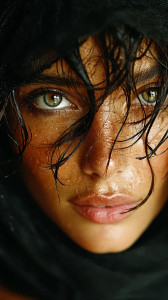 Saudi Girl Portrait Vinyl Car Decal Sticker – Waterproof & UV-Resistant 8"