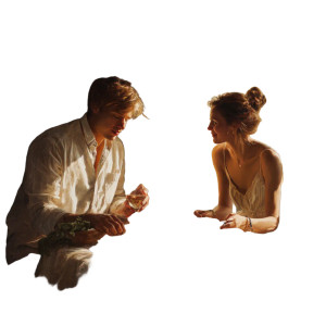 Romantic Evening Couple Vinyl Car Decal Sticker – Waterproof & UV-Resistant 8"