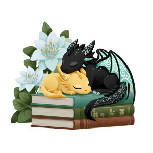 Stylized Cartoon Dragons Vinyl Car Decal Sticker – Waterproof & UV-Resistant 8"