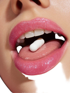 Glossy Pill Lips Vinyl Car Decal Sticker – Waterproof & UV-Resistant 8"