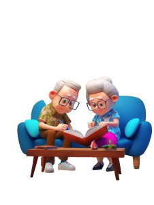 Elderly Couple Writing Vinyl Car Decal Sticker – Waterproof & UV-Resistant 8" Elderly Couple Writing Vinyl Car Decal Sticker – Waterproof & UV-Resistant 8"