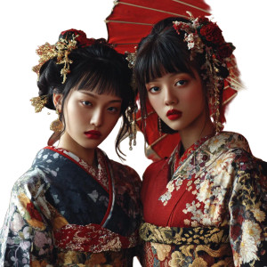 Beautiful Japanese Women Vinyl Car Decal Sticker – Waterproof & UV-Resistant 8"